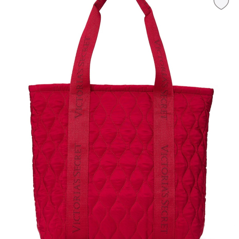VICTORIA’S SECRET Quilted Red Tote Bag